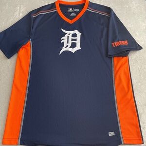 MLB Genuine Merchandise Mens TX3 Cool Detroit Tigers T-Shirt Sz XL Blue Orange